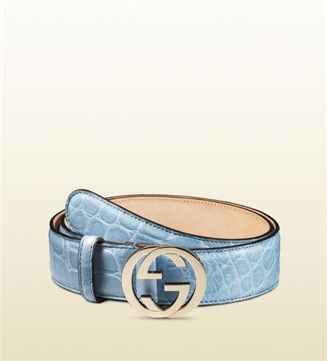 crocodile gucci belt|Crocodile belt with Double G buckle .